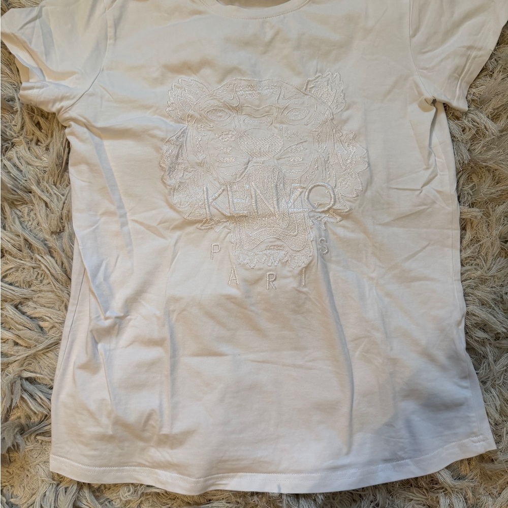 Kenzo Embroidered White Tee